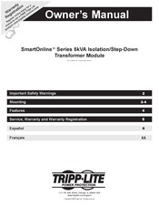Eaton Tripp-Lite SmartOnline SU5000XFMRT2U Manuel De L'utilisateur