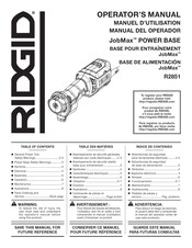 RIDGID JobMax R2850 B Serie Manuel D'utilisation