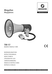 Monacor TM-17 Mode D'emploi