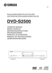 Yamaha DVD-S2500 Mode D'emploi