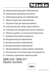 Miele Electro Comfort SEB 217-3 Mode D'emploi
