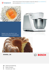 Bosch MUM58 DE Série Mode D'emploi