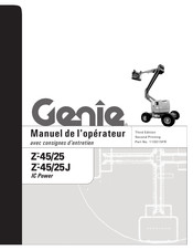 Genie Z-45/25 Manuel De L'opérateur Avec Consignes D'entretien