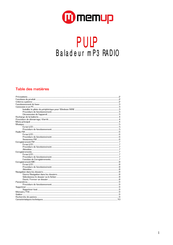 Memup PULP Mode D'emploi