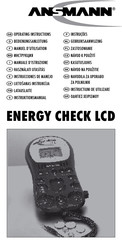 ANSMANN ENERGY CHECK LCD Manuel D'utilisation