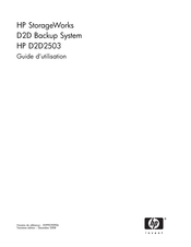 HP StorageWorks D2D Série Guide D'utilisation