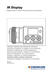 Crowcon IR Display Instructions D'installation, D'utilisation Et De Maintenance