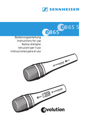 Sennheiser Evolution E865 S Notice D'emploi