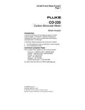 Fluke CO-220 Mode D'emploi