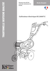 Könner & Söhnen KS 2000T E Mode D'emploi