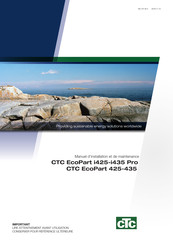 Ctc EcoPart i425 Pro Manuel D'installation Et De Maintenance