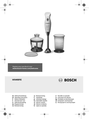 Bosch MSM6BRE Notice D'utilisation