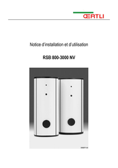 OERTLI RSB 1500 NV Notice D'installation Et D'utilisation