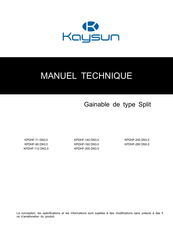 Kaysun KPDHF-140 DN3.0 Manuel Technique