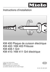 Miele KM 400 Instructions D'installation
