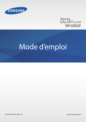 Samsung Galaxy Alpha Mode D'emploi
