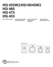 Boston Acoustics HSi 485 Mode D'emploi