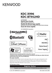 Kenwood KDC-X996 Guide De Démarrage Rapide