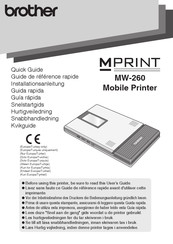 Brother MPRINT MW-260 Guide De Référence Rapide
