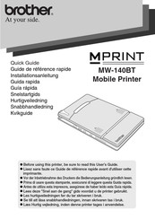 Brother MPRINT MW-140BT Guide De Référence Rapide