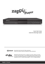 Zappiti Player Guide De Démarrage Rapide