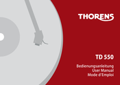 THORENS TD 550 Mode D'emploi