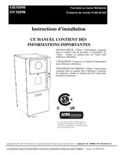 Bryant OVM098 Instructions D'installation
