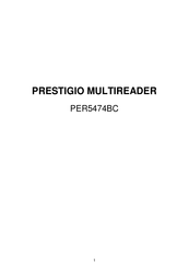 Prestigio PER5474BC Mode D'emploi