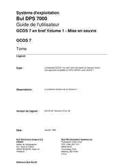 Bull DPS 7000/An Guide De L'utilisateur