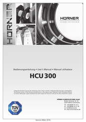 Hürner 200-230-115 Manuel Utilisateur