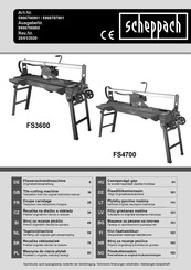 Scheppach FS4700 Traduction Des Instructions D'origine