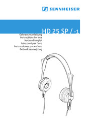 Sennheiser HD 25 SP-1 Notice D'emploi