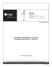 Kalia RUSTIK BF1487 Instructions D'installation - Garantie