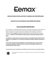 EemaX EEM24024 Instructions D'installation Et Manuel Du Propriétaire