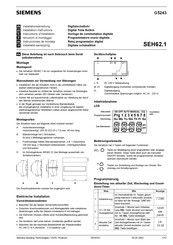 Siemens SEH62.1 Instructions D'installation