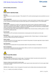 TDK-Lambda CM4 Série Manuel D'utilisation