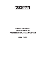 Maxgear MAX 7136 Mode D'emploi