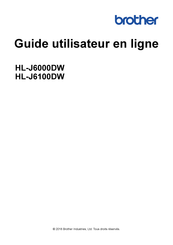 Brother HL-J6000DW Guide Utilisateur En Ligne