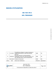 Alma MU 7051 FR C Manuel D'utilisation