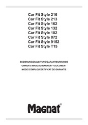 Magnat Car Fit Style 132 Mode D'emploi/Certificat De Garantie