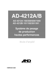 A&D AD-4212B-101 Mode D'emploi