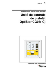 Gema OptiStar CG08-C Mode D'emploi Et Liste Des Pièces Détachées