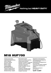 Milwaukee M18 HUP700 Notice Originale