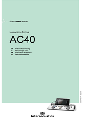 Interacoustics AC40 Instructions D'utilisation