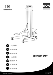 GYS SPOT LIFT EASY Notice Originale