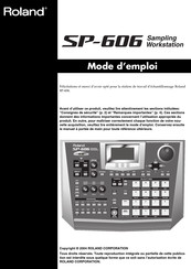 Roland SP-606 Mode D'emploi