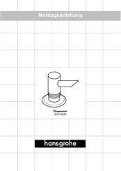 Hansgrohe Dispenser 40418 Série Instructions De Montage