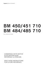 Gaggenau BM 485 710 Notice D'utilisation