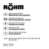 Rohm 600 Instructions De Service