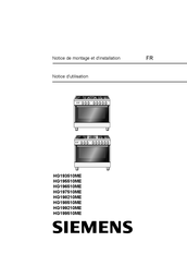 Siemens HG198510ME Notice De Montage Et D'installation
